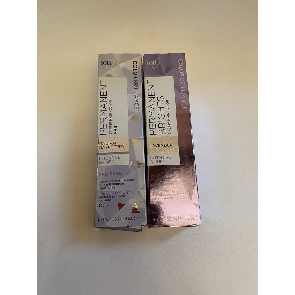 2x New Ion Brights Permanent Creme Hair Color Purple Lavender Intensive Shine